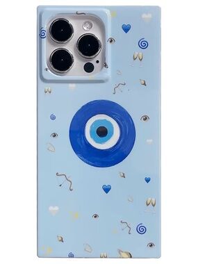 Blue Evil Eye Slim Back Case Phone Cover for Apple iPhone 16 Pro Max